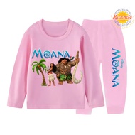 Piyama baju tidur lengan panjang anak laki-laki dan perempuan ukuran 1-10 tahun motif MOANA