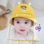 (CZKBABYHOUSE) READY STOCK Baby Infant Hat Cover Safety cap Detachable face shield for baby 0-24m宝宝防飞沫帽子