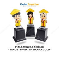 Kedaicreative Plakat Akrilik Wisuda Anak TAPOS / PAUD / TK - KUNING 