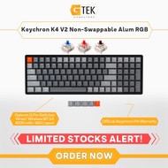 Keychron K4 V2 Non-Swappable Aluminum Frame RGB Backlight Gateron G Pro Wireless Mechanical Keyboard