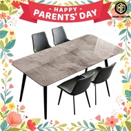 👍HF Dining Table Type 501&A83 Sintered Stone Dining Table (Free 🚚🛠️)Rectangle Dining table Set