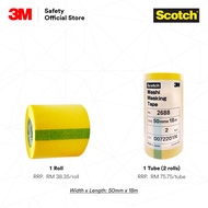 3M™ Scotch® Masking Tape 2688/ Washi Tape/ Wall Sealing/ Surface Painting/ Paint break-line/ Made in
