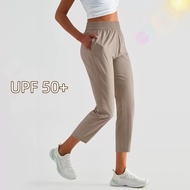 【L.CIRCLE】Sun protection loose style 8/9 causal sport running pants for women activewear