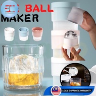 Ice Ball Maker Mold Tray Ice Cube Tray Whiskey Ice Ball Maker Ice Mold Tray Self-Made Round Ice Ball