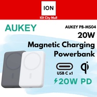 Aukey PB-MS04 10000mAh 20W Magnetic Ultra Slim Wireless Powerbank | 2 Year Warranty