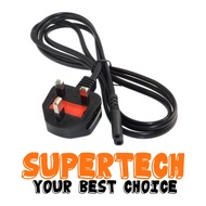 250V 13A 3 Pin Power Cord Cable C7 UK Plug Scanner Printer Cable 1.5m