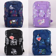 Australian Schoolbag Smiggle Backpack Primary School Student Burden Reduction Kids Double Buckle Messenger Backpack Large Capacity with Chest Buckle