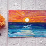 Symphony of Colors, Seascape Sunset Artwork, Modern Impressionism Painting