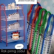 Rak/Rak Piring Jadul/Rak Piring 4Susun/Rak Piring Dragn() Plastik Besi