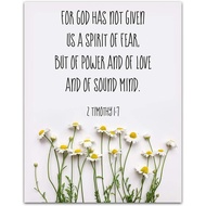 2 Timothy 1:7"For God Has Not Given Us a Spirit of Fear." Bible Verse Wall Print- Unframed 11 x 14 P