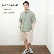 NORDVALE Oversize | Zipper Oversize Premium T-shirt | Evergreen Evergreen Evergreen