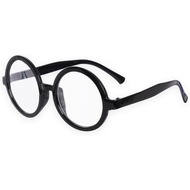 Cermin Mata Wizard Bulat, Cermin Mata Bulat Hitam Halloween, Cermin Mata Kostum Palsu untuk Aksesori