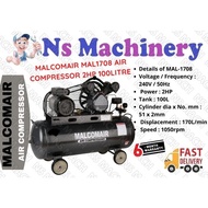 MALCOMAIR MAL1708 Air Compressor 2hp 100litre/Air Compressor