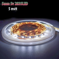 Cuộn 5 mét dây LED 3.7~5v 2835LED bản rộng 5mm