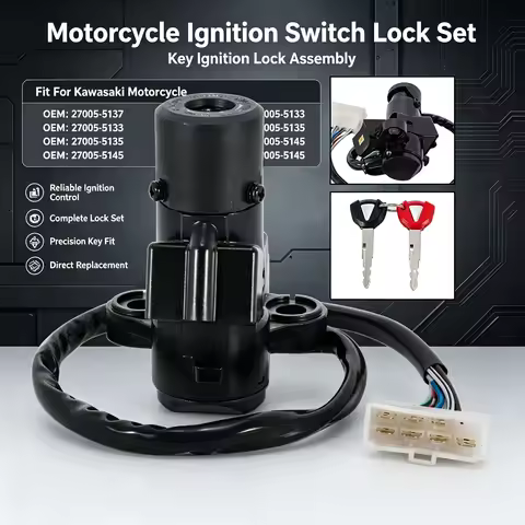 Motorcycle Ignition Switch Key Fits For Kawasaki ZX600 Ninja ZX-6RR ZX636 Ninja ZX-6R ZX1000 Ninja Z