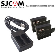 2PCS SJCAM Batteries Rechargable Battery + Dual Charger For SJ4000 SJ5000 SJ5000X Elite WIFI M10 Plu