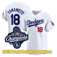 Men's MLB Jersey 2025 World Series Champions Los Angeles Dodgers Yoshinobu Yamamoto White Home Baseb