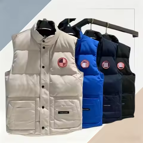 Foreign trade down jacket vest Canada same loose warm thickened vest vest