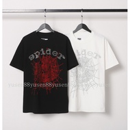 High Quality *** S55 *** p5 *** e Spider Web 555 Hot Diamond Short-Sleeved T-Shirt Men Women T-Shirt