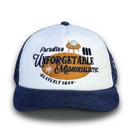Topi Jaring Corduroy Paradise Broken White Navy Thisplan