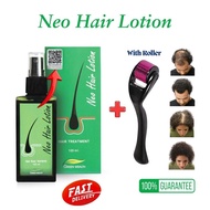 Neo Hair Lotion 120ml with QR Code + Free Derma Roller | Hair Growth & Hair Loss Treatment for Stron