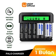 Palo Battery charger 8slot Dual LCD for AA AAA SC C D 2A fast charger - NC556