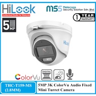 HiLook THC-T159-MS/2.8MM 5MP 3K ColorVu Audio Fixed Mini Turret Camera