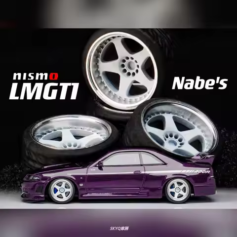 Chika Nabes Wheels for 1/64 Model Car RSGT/Rays TE37SL/CE28SL 8.9mm/9.7mm Independent Metal Polish W