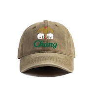 2025 Chang Beer Baseball Cap Distressed Hats Cap Men Retro Outdoor Summer Adjustable Chang Beer Thai