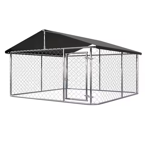 Outdoor Dog Enclosure Heavy Duty Dog Kennel House Mesh Dog Big Cage Pet Kennel Steel Fence with Secu