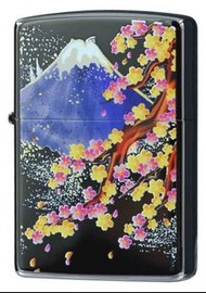 Zippo - ZBT-5-213 /ZA-5-213日版 日本傳統風格 - 絢麗櫻花富士山 防風打火機