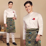 BAJU MELAYU SLIM FIT NUDE BEIGE PREMIUM EDITION