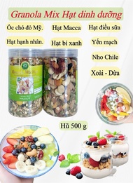 Granola siêu hạt dinh dưỡng không đường ngũ cốc ăn kiêng ăn chay giảm cân eat clean healthy Lucas Fa