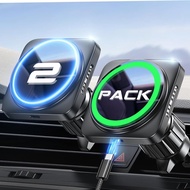 LISEN 2 Pack Fits Magsafe Car Mount Charger for iPhone 17 Car Mount, [Heat Dissipation] 15W Magnetic