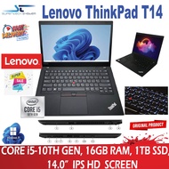 Lenovo ThinkPad T14  Business Laptop | T490 |Core i5-10 Gen | Core i5-8th | 16GB RAM DDR4, 1TB SSD, 