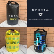 日本 arena X agnes b 黑黃色防水尼龍布 游泳 沙灘 單咩袋