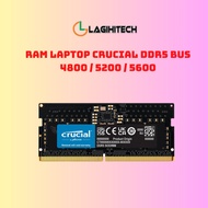 Laptop RAM DDR5 Crucial Bus 4800 / 5200 / 5600 Capacity 16GB / 32GB -