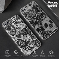 OPPO A58 5G A1K F3 A59 F1S RENO 8 4G RENO 8T 4G RENO 8T 5G RENO 4F SKULL MOTIF CC - Clear Case - Cas