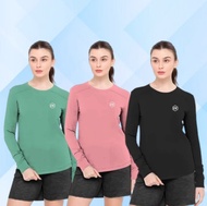 JERSEY ATASAN LENGAN PANJANG KAOS OLAHRAGA JERSEY BADMINTON SEPAK BOLA FUTSAL SENAM LARI GYM VOLLY S