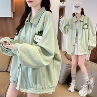 GS.ART GS.ART American Lapel Embroidered Jacket Fashion Loose Top Baseball