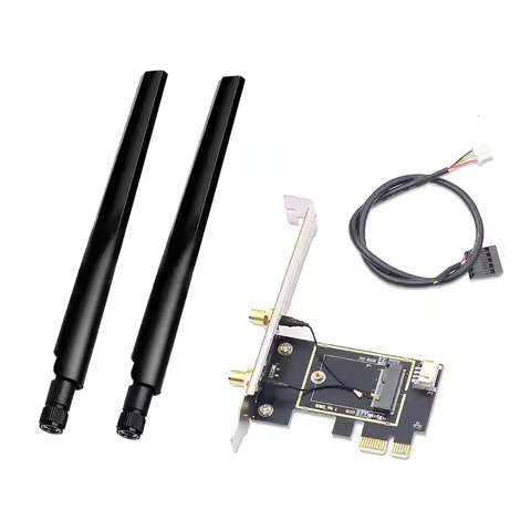 M.2 To PCI Express Wireless Adapter Converter with 6DBi 2x Antenna NGFF M.2 WiFi Bluetooth Card For 