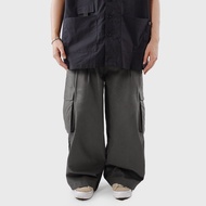 Noforty Project Long Cargo Pants Hadori Grey Seluar Baggy Lelaki Seluar Slack Lelaki Seluar Lelaki