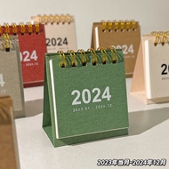 2024 Mini Small Desk Calendar Simple Muji Style Calendar Monthly Calendar Clock-in Countdown Notebook Desktop Small Ornaments