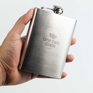Primal One Two Cups Stainless Steel 8oz Hip Flask Beer Wine Drinking Bottle - MS351