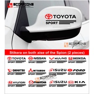 2Pecs Universal Car Rearview Mirror Stickers for All Cars