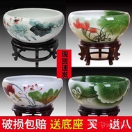 Big Cylinder.T Tank Tank Pot Fish Turtle Courtyard Pot Fish Pot Flower Pot.Aquatic Plant Tank Water 