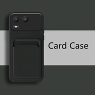 Phone case Itel A200 Plus Soft Card Holder Slot Silicone Wallet Back cover Itel A200Plus case