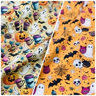 Halloween cotton Fabric Mixed With Poly Wide Front 45(110cm.)Thin Meat Cut To 1/2 Yard At A Time Can
