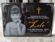 Granite Tile Sandblasted Engraved Photographic Lapida. Please see the product description for detail