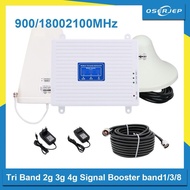 800 900 1800 2100MHz Cell Phone Signal Booster Tri Band Mobile Amplifier 4/3/2G LTE Cellular Repeate